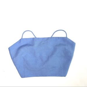 By The Way x Revolve Baby Blue Lace Up Crop Top